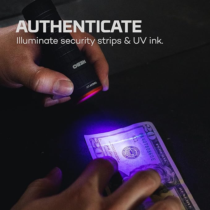 NEBO Torchy UV and Black Light, Dual UVA Technology for Detection, Inspection, and Authentication