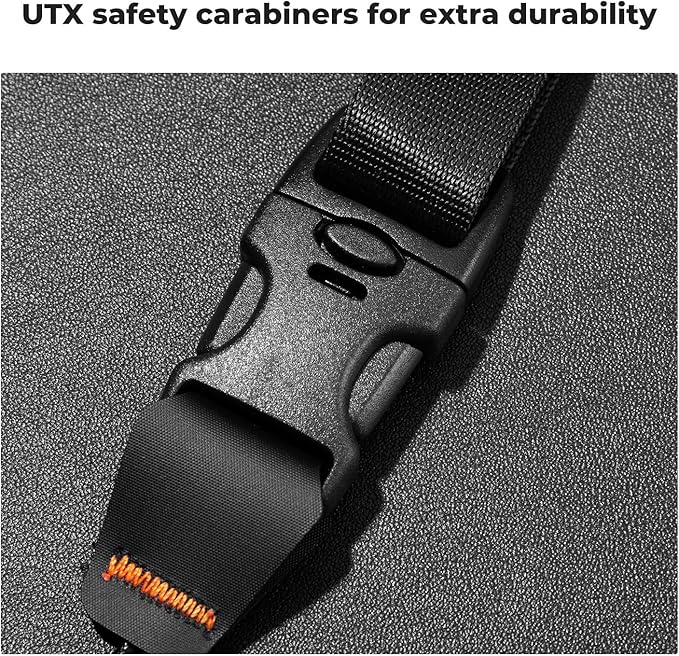 K&F Concept Camera Neck Strap for Photographers, Soft Neoprene Adjustable Shoulder Belt with Zipped Pockets