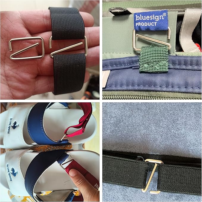 12 Pack Webbing Straps Connector Buckles Metal Non-Sewing 1 Inch Webbing Connecting Clip Extender Tactical Molle Pouch Holder Adapter for Binocular Harness Strap Hiking Backpack EDC Pouches