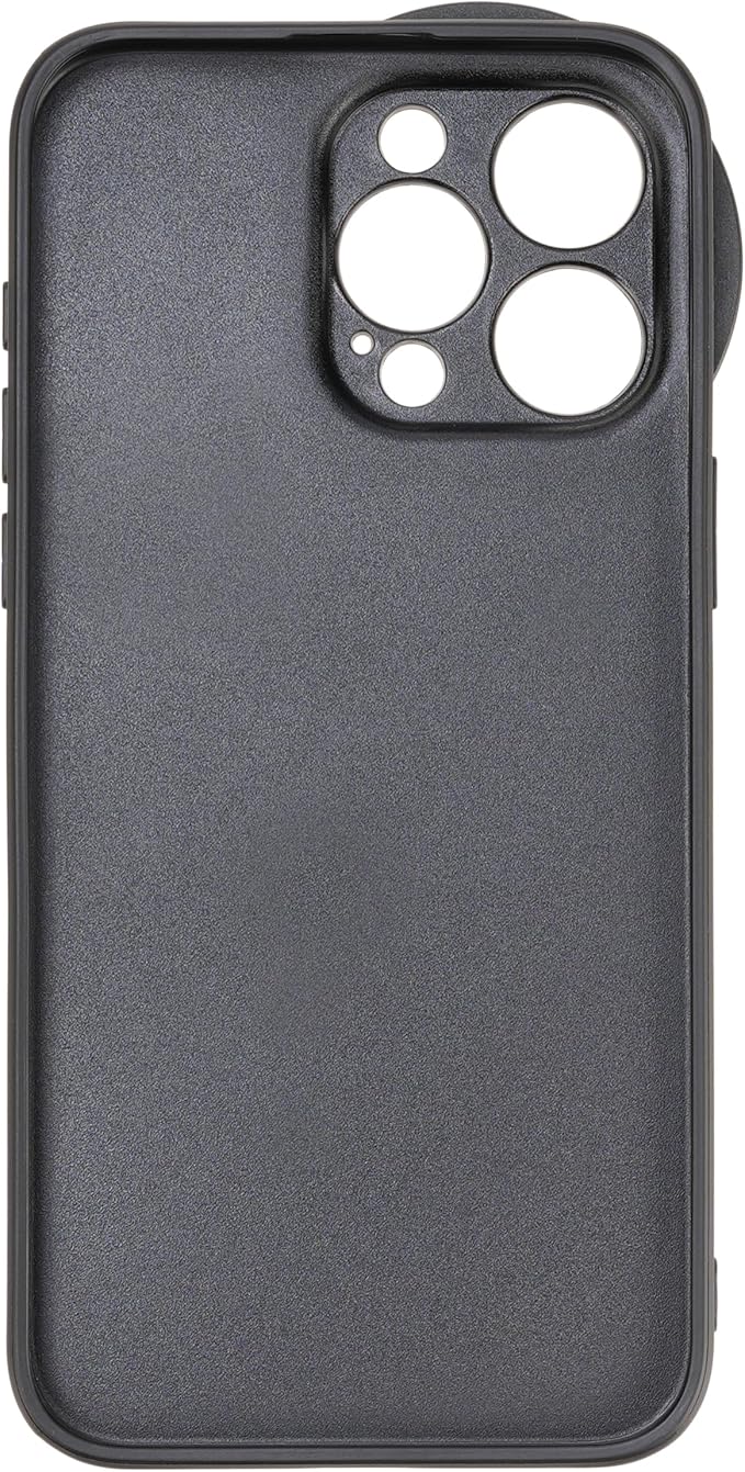 FocusFoto Phone Case Holder for iPhone 14 Pro Max Case, Integrated with 58mm Threaded Filter Adapter, Anti-Vignetting Design, Magnetic Wireless Charging (Black)