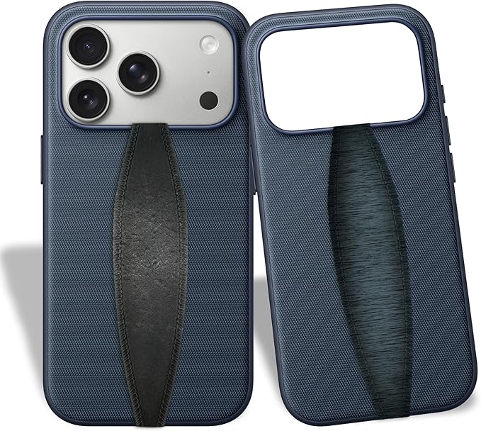 Switchbands Universal Phone Grip Strap – Pack of 2, Customizable Phone Holder for Hand, Wireless Charging Safe Phone Handle Grip, Phone Strap for iPhone, Samsung & Android Cases - Metallic Black