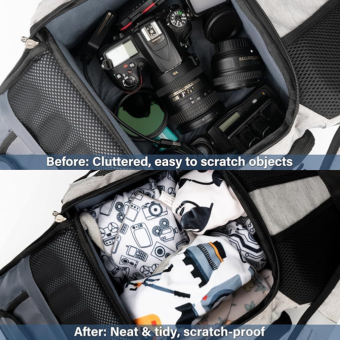 Walking Way Protective Wrap, Self-Adhesive Magic Cloth Camera Wrap, Storage Cloth, Anti-Scratch, Dustproof, Washable Lens Pouch for DSLR, Smartphones, Laptops, Cosmetic