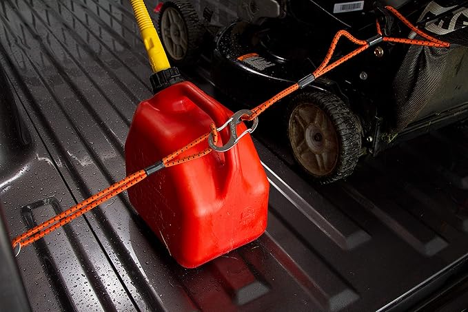 LoopRope | Bungee Cord with Hooks Tie Down System | Adjustable Cargo Strap | Knot Free | Truck, RV, ATV, Camping,Outdoor Accessory, Multipurpose | Loop, Clip and Go | 2 Carabiners | 5 Feet
