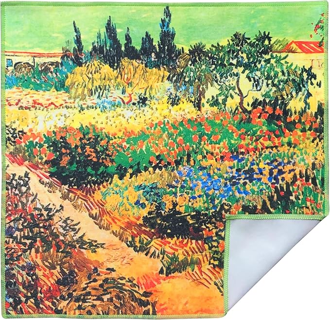 Large [2 Pack] Classic Art (The Garden at Arles) - Ultra Premium Quality Microfiber Cleaning Cloths (Best for Camera Lens, Glasses, Screens, and All Lens.) Microfiber Cloth