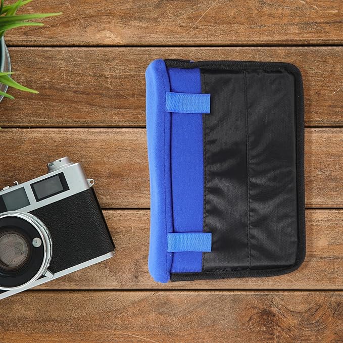 OKUMEYR Portable Shockproof Camera Bag Insert for DSLR Photography Outdoor Use Blue Padded Storage Pouch