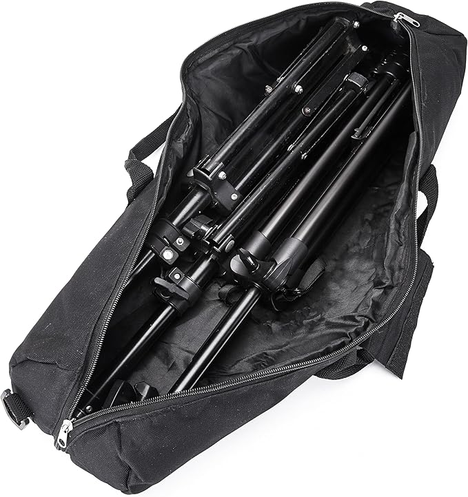 MOOCY Tripod Carrying Case Bag - 35.4x7.5x7.5 in Padded Heavy Duty Tripod Case with Shoulder Straps & Handle (L)