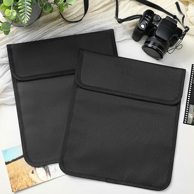 Cosblank 2 Pieces 711-15b Filmguard Bag Waterproof Storage Carrying Case Xray Proof Bags Film X-Ray Protector Radiation-resistant Bag for Photographers Tourists Travelers, Black, Big