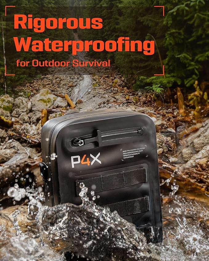 Waterproof Molle Pouch - Attach to Backpacks & Belts - Ideal EDC Pouch Organizer for Medical Gear, Flashlight, Firestarter, Phones and More - Rugged Carrier for Outdoor Travel & Adventure