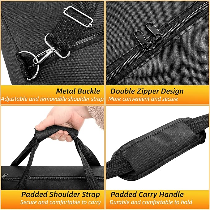 Youeon 2 Pcs 48x10x5 Inch Tripod Carrying Bag, Water Resistant Long Carry Case with Padded Adjustable Strap & Durable Handles, Versatile Stand Bag for Speaker, Mic, Tripod, Light, Tent