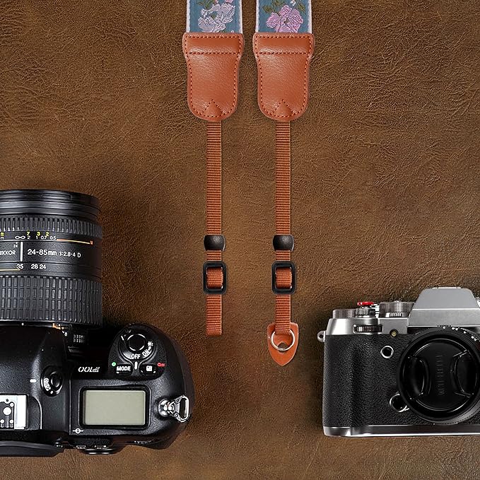Padwa Lifestyle Vintage Camera Strap - 2" Wide Woven Embroidered Floral Pattern Shoulder Neck Camera Straps for Photographers，Great Gift for Men & Women Photographers
