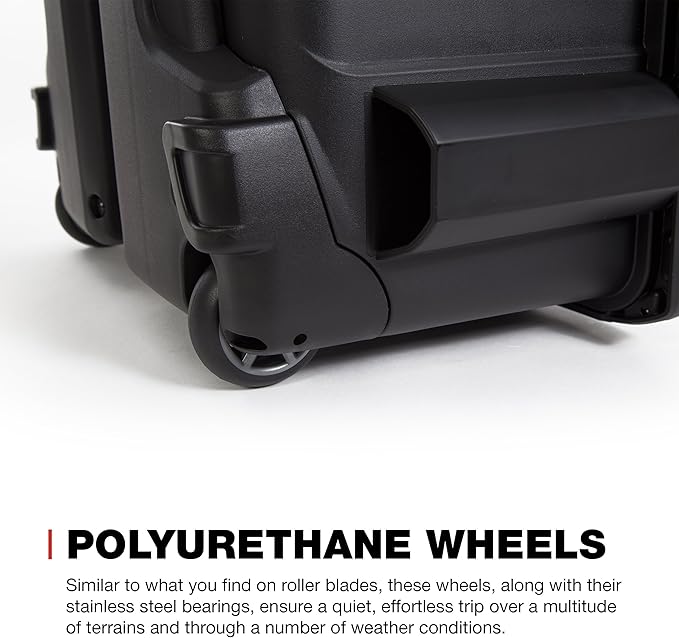 NANUK 950 Waterproof Hard Case with Wheels and Padded Divider - Black