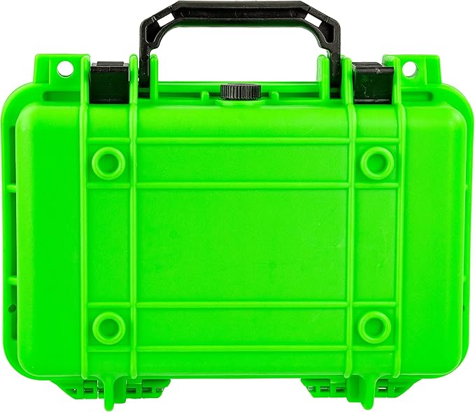 Eylar Protective Gear and Camera Hard Case Waterproof Dry Box with Foam 11.6 Inch 8.3 Inch 3.8 Inch (Neon Green)