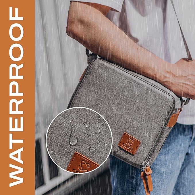 C Coiro Camera Bag for Digital DSLR SLR, Protection, Waterproof Mirrorless Small Camera Bag, Camera Lens Case, Travel Organizer Camera Insert for Backpack, Gray Color