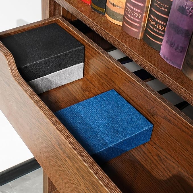 Hiwhy Photo Storage Box 5x7, Linen Photo Box, Memory Box Perfect to Store Your Photo, Pictures, Certificates, Scrapbooking Supplies, Keepsakes and Jewelry Navy Blue