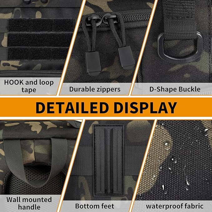 TORIBIO Camera Backpack for DSLR/SLR/Mirrorless Photography Camera, Water-resistant Tactical Camera Travel Bag Backpack Case with 15.6" Laptop Compartment, Tripod Holder