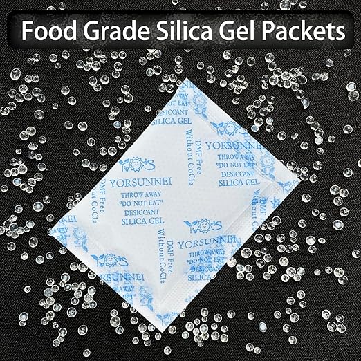 Silica Gel Packets, 5 Gram Desiccants Packs, Moisture Absorbers, Food Grade Silica Gel Desiccant for Storage, Silica Packets for Moisture Control[200 Packs]