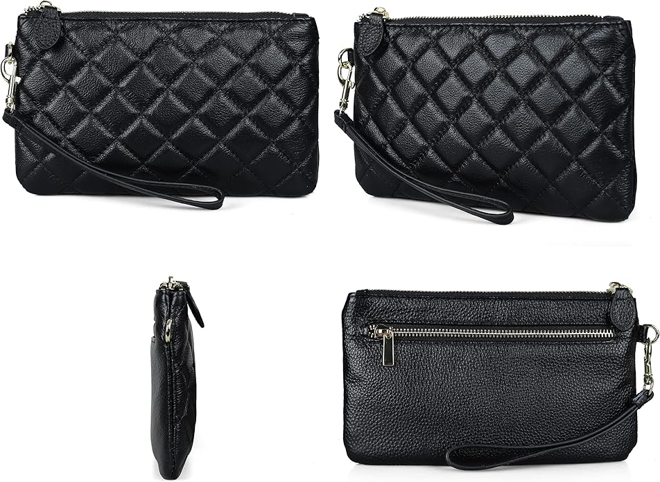 befen Genuine Leather Wristlet Clutch RFID Blocking Bag Cell Phone Wallet Purse Wristlet Wallet Purses and Handbags for Women