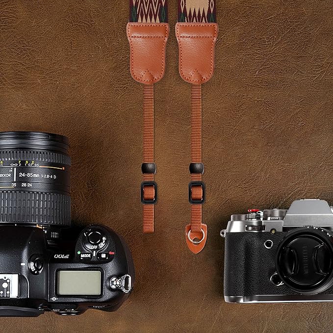 Padwa Lifestyle Vintage Camera Strap - 2" Wide Woven Embroidered Floral Pattern Shoulder Neck Camera Straps for Photographers，Great Gift for Men & Women Photographers