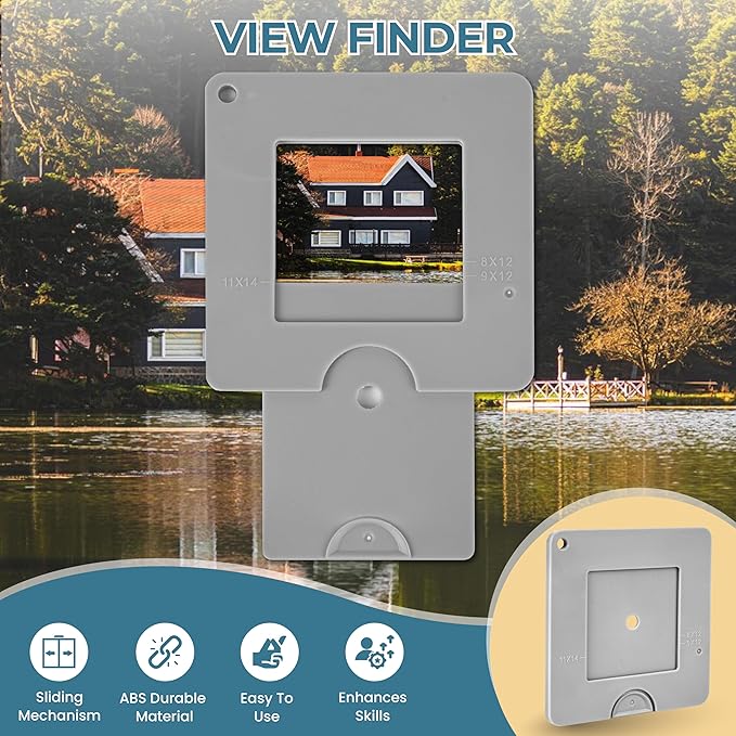 BLUKSYBU ViewFinder & Color Isolation ViewCatcher Sliding Mechanism - Custom Viewfinder & View Finder for Artists | Artist Viewfinder for Painting & Sketching