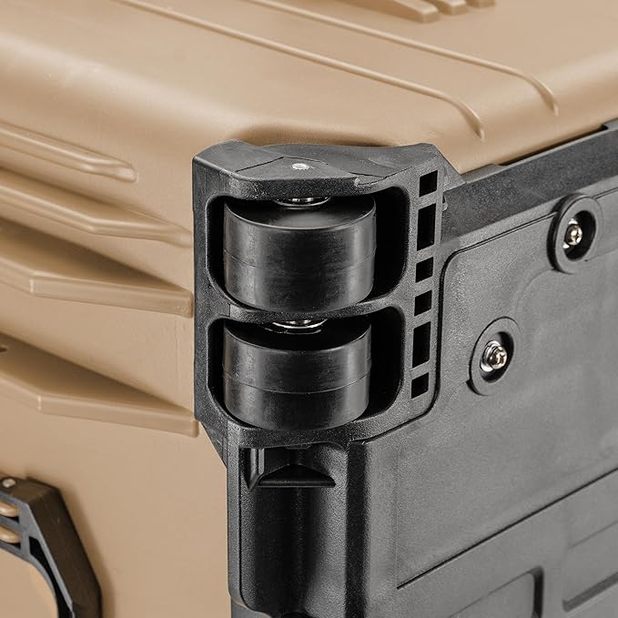 Eylar 31.5" X-Large Protective Roller Hard Case for Cameras, Drones, Tools, and AV Equipment with IP67 Waterproof, Shock Resistant, and Customizable Foam Inserts (Tan FDE)