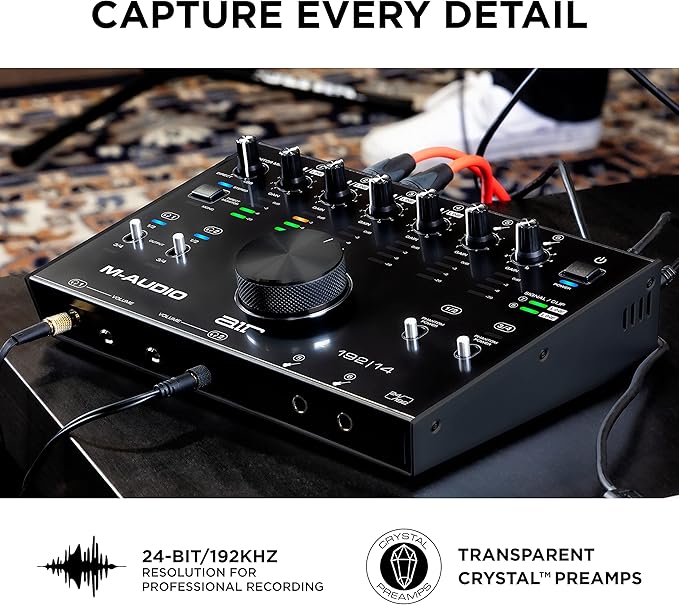 M-AUDIO AIR 192x14 USB-C Audio Interface for Studio Recording with 8 In and 4 Out, MIDI Connectivity, and Software from MPC Beats and Ableton Live Lite