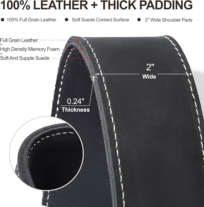 Padwa Lifestyle Black Frosted Single Camera Harness Strap for One Camera - Professional Single Full Grain Leather Camera Harness,Quick Release Gear DSLR Camera Straps for Photographers
