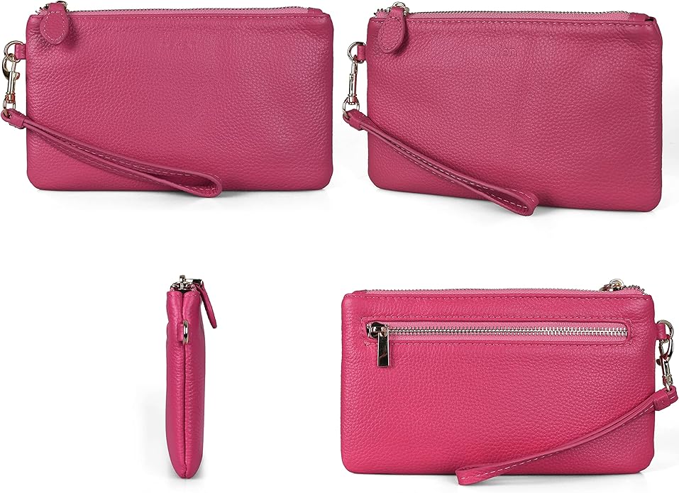 befen Genuine Leather Wristlet Clutch RFID Blocking Bag Cell Phone Wallet Purse Wristlet Wallet Purses and Handbags for Women