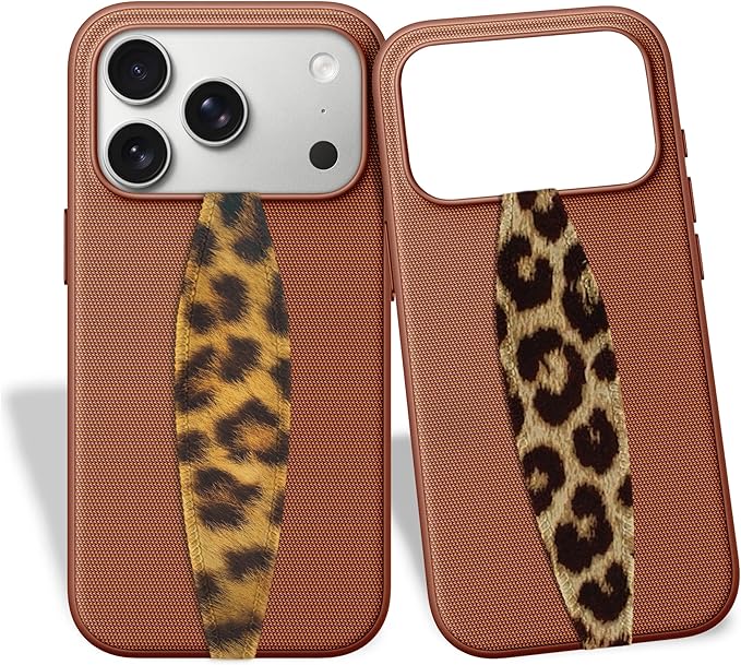 Switchbands Phone Grip Strap - Reversible Finger Holder for Phone Back, Customizable Anti-Slip Design, Wireless Charging Compatible Detachable Holder for iPhone - Cheetah Chick