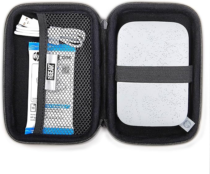 USA Gear Instant Printer Case Compatible with HP Sprocket 2x3, Instax Mini Link 2, Kodak Printomatic, Photo Paper, Cable & more - Hard Shell Portable Printer Carrying Case with Wrist Strap (Southwest)