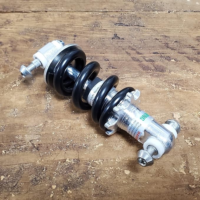 Motorcycle Solo Seat Single Shock Mounting Bracket WITH A 5" Mini Shock/Spring – For Custom Motorcycles - Fits aftermarket Solo Seats - Comes w/Weld on Shock mount for Frame - Harley Chopper Bobber
