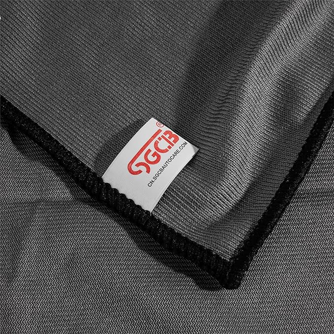 SGCB Car Microfiber Glass Cleaning Cloth Towel, 16”x16” Double-Purposed Car Window Windshield Wash Detailing Towel, Lint & Streak Free Quick Clean for Car Window Chrome Mirror LCD Screen