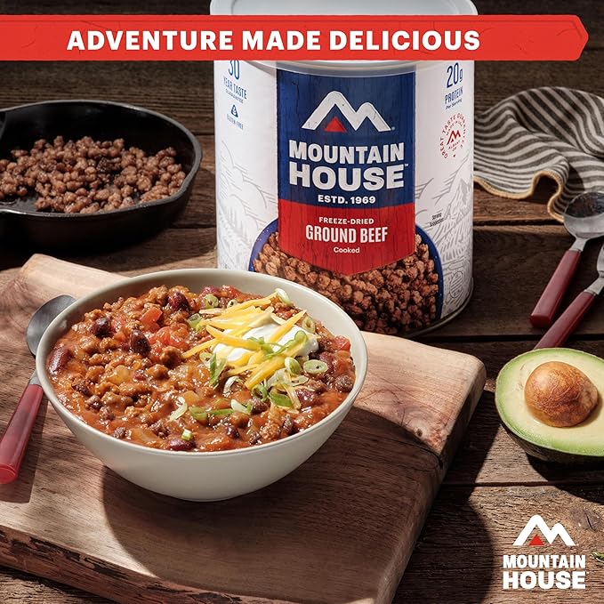 Mountain House Ground Beef #10 Can | Freeze Dried Survival & Emergency Food | Gluten-Free | 22 Servings