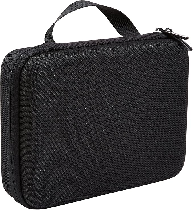 Amazon Basics Small Portable Protective Carrying Case for GoPro and Action Camera, Padded with Secure Handle, 9 x 7 x 2.5 inches, Black