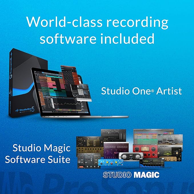 PreSonus AudioBox USB 96 Studio Recording Package with Studio One Pro Software