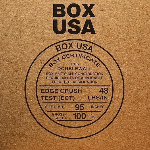 Box USA B38826FPFOL FOL Flat Panel TV Boxes, 38" x 8" x 26", Kraft (Pack of 5)