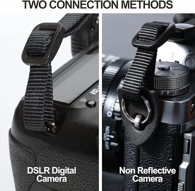 Padwa Lifestyle Camera Strap - 2" Wide Vintage Jacquard Embroidery Flower Camera Straps with Genuine Leather Head,Complimentary 2 Pcs Quick Release Clips for All Cameras and Men & Women Photographers