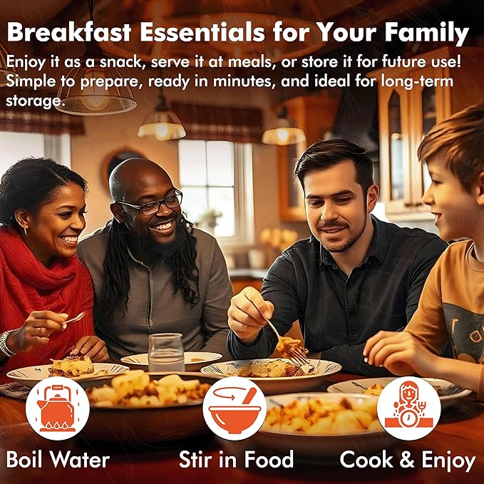 Numanna Family Pack with Meat Bucket 146 Servings | 1-Month Emergency Protein-Rich Meals | Easy to Prepare for Everyday Use, Prepping & Camping | 25+ Year Shelf Life | Made in USA | Food-Grade Bucket