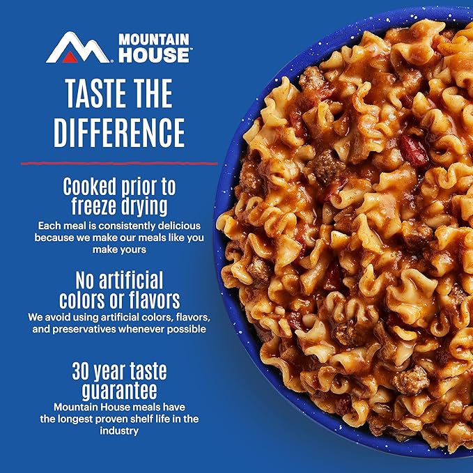 Mountain House Beef Lasagna & Freeze-Dried Food for Camping, 9 Servings, 30-Year Shelf-Life