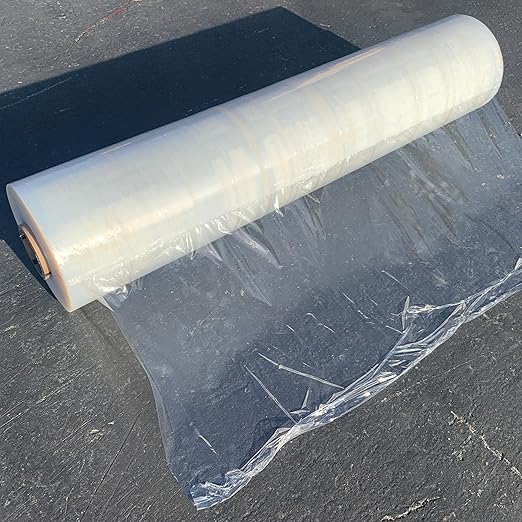 Extra Wide 60 Inch Stretch Wrap | Made in USA | Size: 80 Gauge - 60" x 5000 ft Roll | Cast Film | Industrial Strength - Stretches up to 250% - Sandbaggy (60 inch Wide, 1, Count)