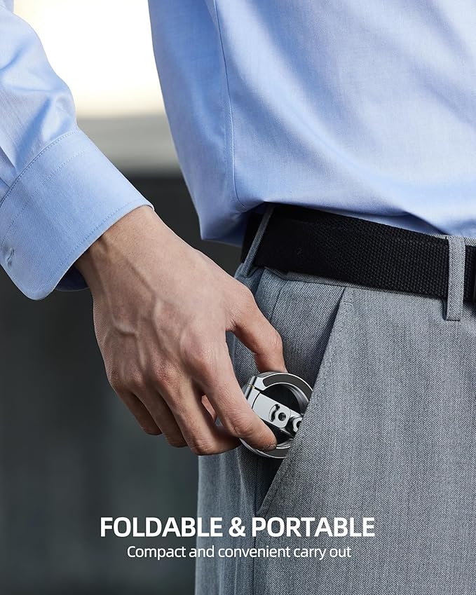 Double Magnetic Ring Phone Holder,Gym Magnetic Stand,Tripod Phone Mount with 1/4" Screw Compatible with iPhone 16/15/14/13/12 Pro Max Series & MagSafe Cases,Travel, Car, Gym,Refrigerator