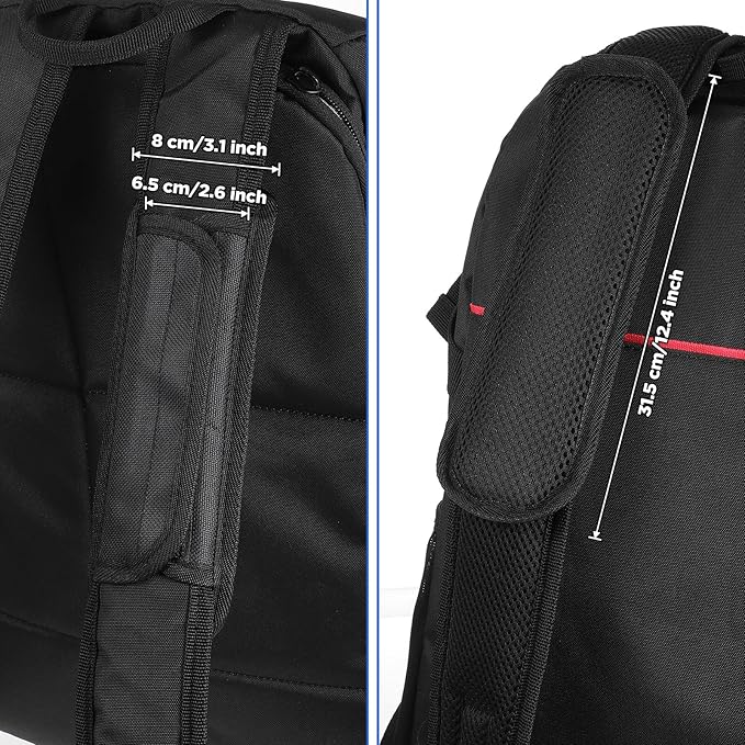 Sibba 2 Pack Black Thick Shoulder Strap Pad, Universal Replacement Backpack Luggage Pad Bags Shoulder Strap Pads Anti-Slip & Breathable Fastener Cushion Pads for Messenger Bags Crossbody Guitar Straps