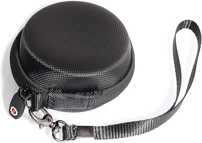 WGear Semi-Hard Lense Case for DSLR Camera Lens (Canon, Nikon, Sony, Pentax, Olympus, Panasonic,etc), Medium Size with Carabiner, Lens Cleaning Wipe (Black Medium)