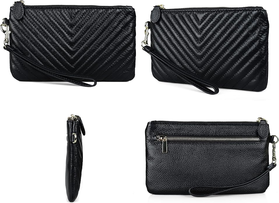 befen Genuine Leather Wristlet Clutch RFID Blocking Bag Cell Phone Wallet Purse Wristlet Wallet Purses and Handbags for Women