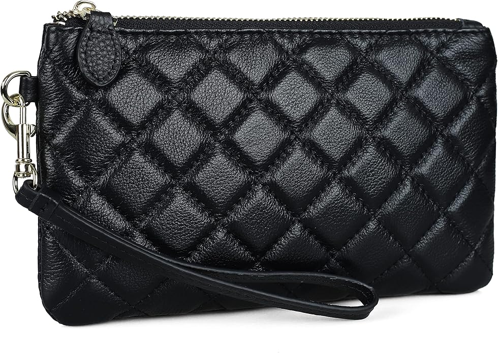 befen Genuine Leather Wristlet Clutch RFID Blocking Bag Cell Phone Wallet Purse Wristlet Wallet Purses and Handbags for Women