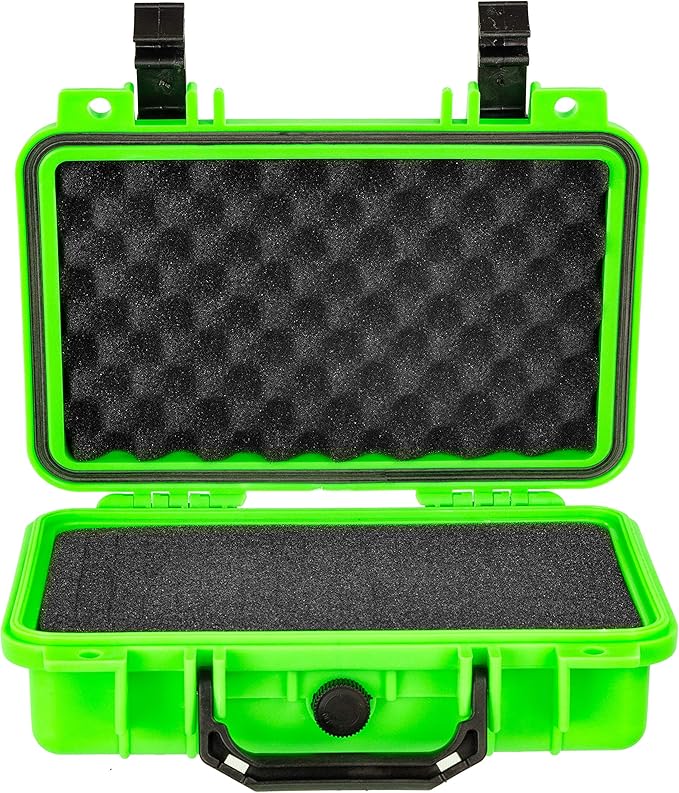 Eylar Protective Gear and Camera Hard Case Waterproof Dry Box with Foam 11.6 Inch 8.3 Inch 3.8 Inch (Neon Green)