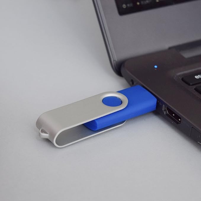 16GB USB Flash Drive 16G Flash Drive USB 2.0 Flash Memory Thumb Stick Swivel USB Drive 10pcs Blue