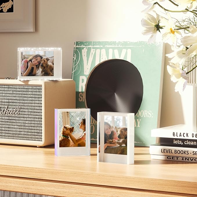 WINKINE Polaroid Frame for Photos, Instax Film Frame for Fujifilm Instax Mini Polaroid Film, Small Picture Frames 2x3, Baby Photo Frames for Tabletops, Mini Picutre Holder