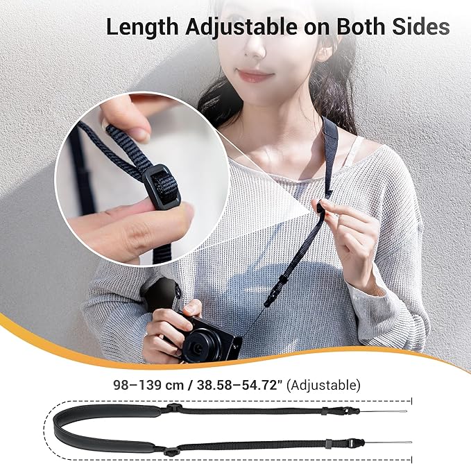 Camera Shoulder Neck Strap Lanyard for Ricoh GR IV III IIIx HDF GRIV GRIII GRIIIx GR 4 3 GR3X GRII for Sony ZV-1 ZV-1F ZV1F RX100 VII VI V VA IV III D-LUX 8 7 PowerShot SX740 HS & More Compact Camera