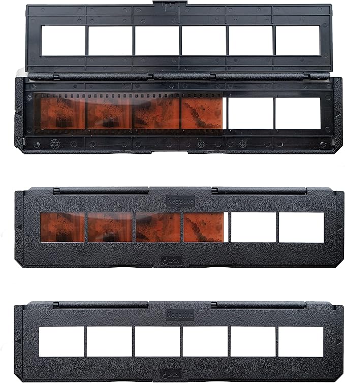 Magnasonic Long Tray Negative Film Holder for 35mm Compatible Film Scanners, Holds 6 Negative Frames to Speed up Processing Time, Easy To Use, Gently Flattens and Protects Film Edges - Set of 3 (NT01)