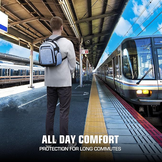 USA Gear Portable Camera Backpack for DSLR with Customizable Accessory Dividers, Weather Resistant Bottom and Comfortable Back Support - Compatible with Canon, Nikon, Sony, Fujifilm, and More (Blue)